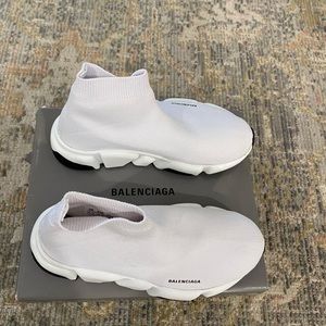 Kids size 31-32 white Balenciaga sneakers